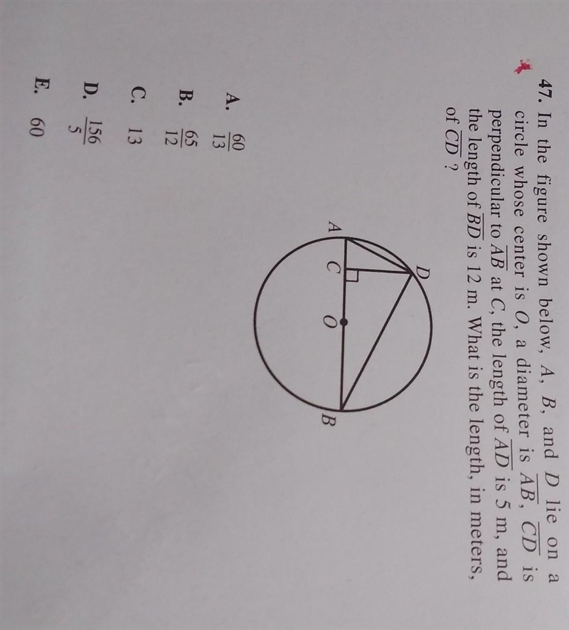 Whats the length in meters of CD?​-example-1