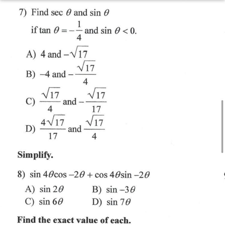 Precal: 10 points if you could help me find these two-example-1