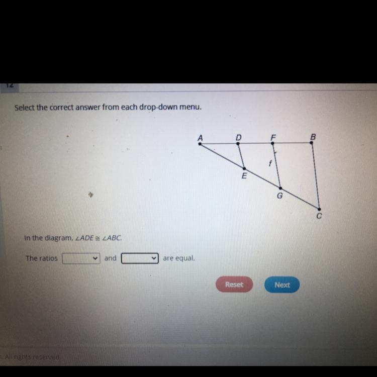 Select the correct answer from each drop-down menu. Need help ASAP I have to finish-example-1