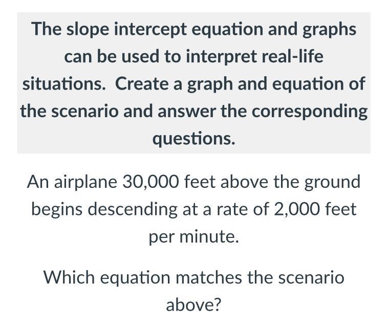 At this rate how long will it take the plane to land? Fill in the blank. The plane-example-1