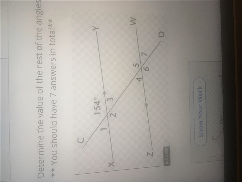 Determine the value of the rest of the angles-example-1