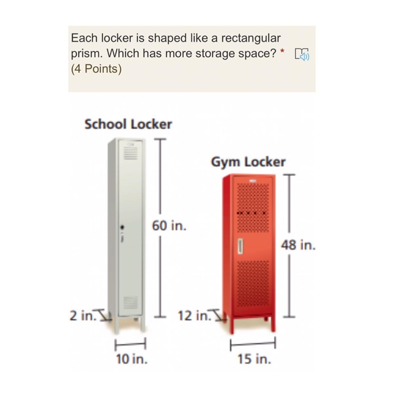 Hellllpppp please Options you gave . 1 : The school locker and the gym locker has-example-1