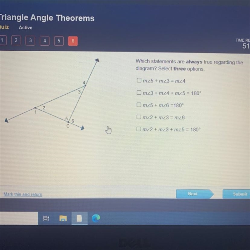 HELP Which statements are always true regarding the diagram? Select three options-example-1