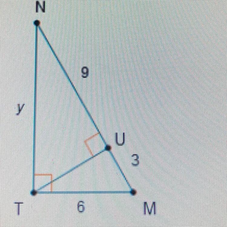 40 POINTS!!!! ANSWER ASAP!!! What is the value of y? O 3 sqrt 3 units O 6 sqrt 3 units-example-1