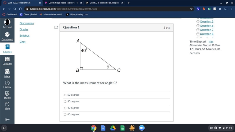 What is the measurement for angle C?-example-1