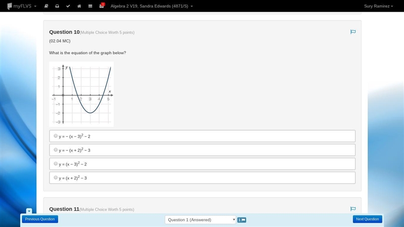 What is the equation of the graph below?-example-1