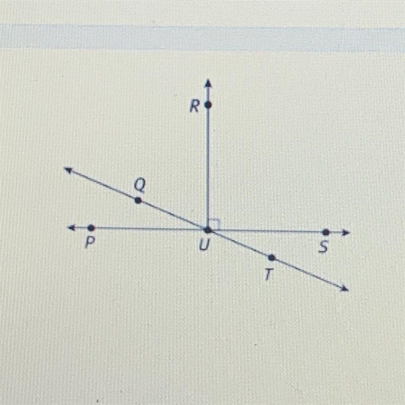 Describe the figure attached using correct geometric names perpendicular, straight-example-1