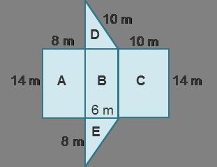 Which statements about the area of the faces of the triangular prism are true? Select-example-1