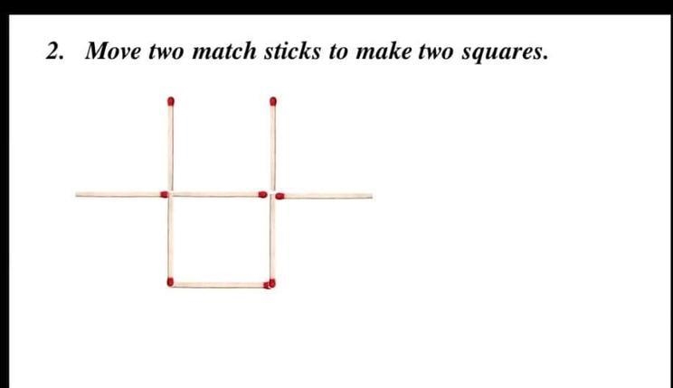 Move two match sticks to make squares.-example-1