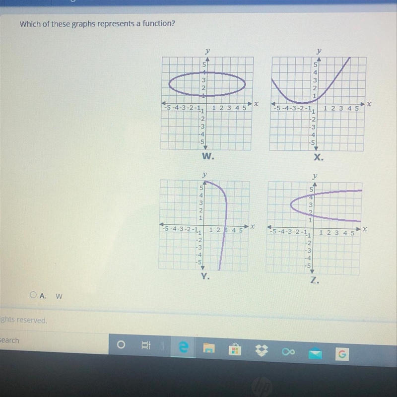 Plz Which of these graphs represents a function?-example-1