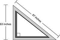 What is the length of the third side of the window frame below? (Figure is not drawn-example-1