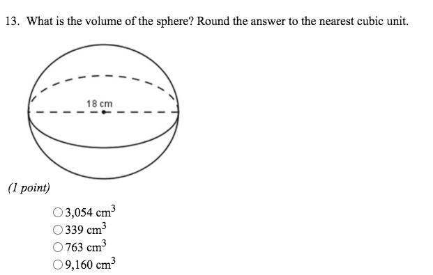 *13 points* HELP FIND THE AREA OF THE SPHERE-example-1