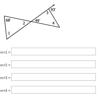 Find the measure of each missing angle.-example-1