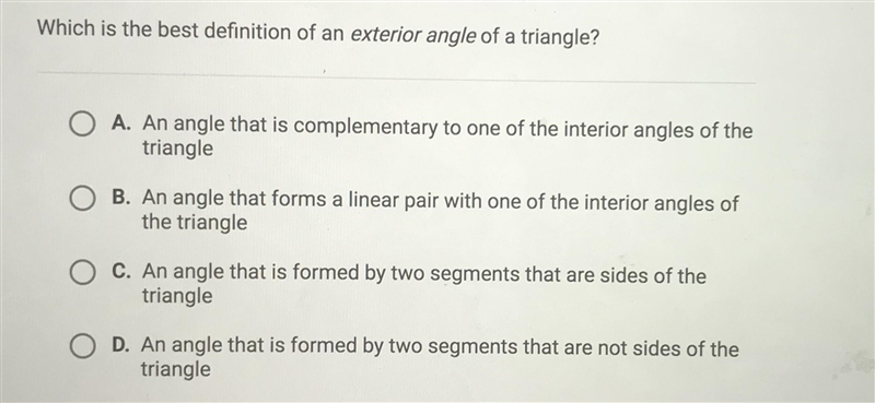 Help me plsssss. Exterior angles definitions-example-1