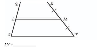 If QR = 9 and ST = 13 calculate LM.-example-1