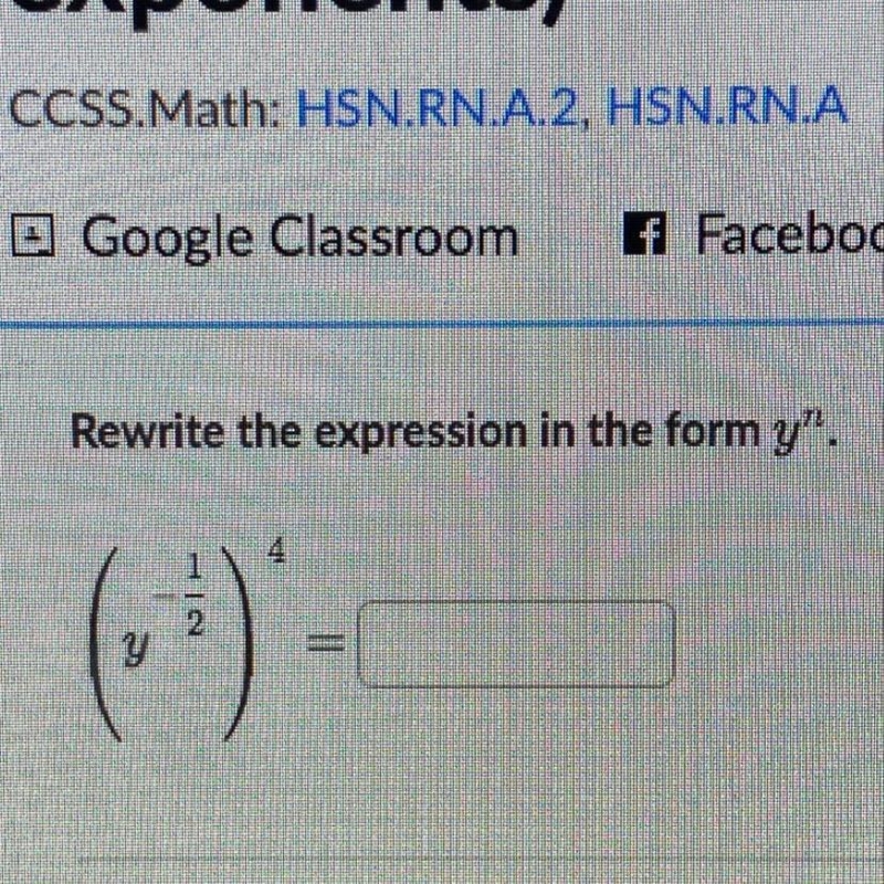 Rewrite the expression in the form yn-example-1