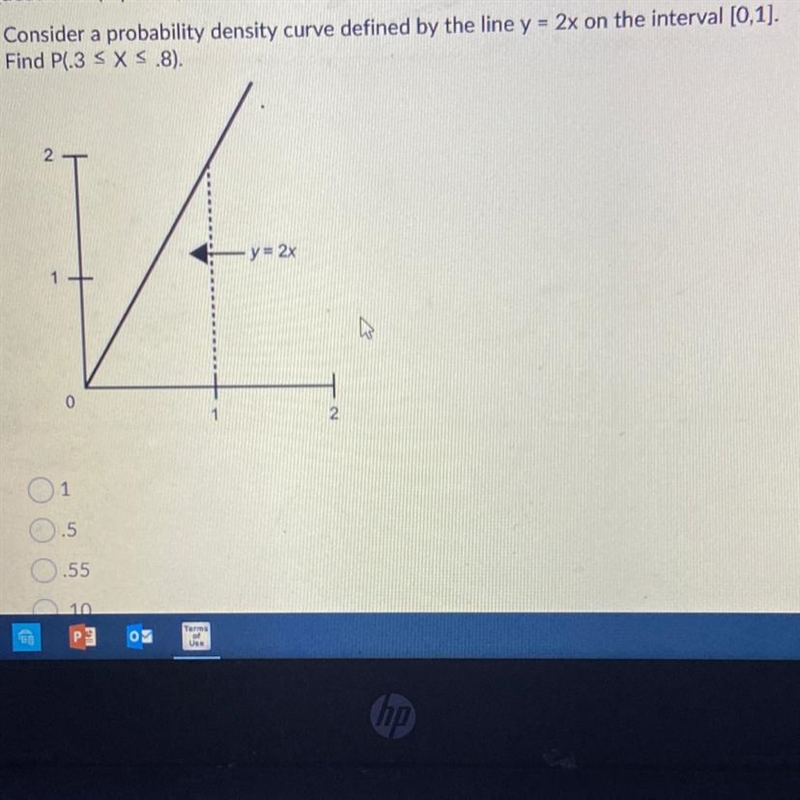 A. 1 B. .5 C. .55 D. .10 E. 1.10-example-1