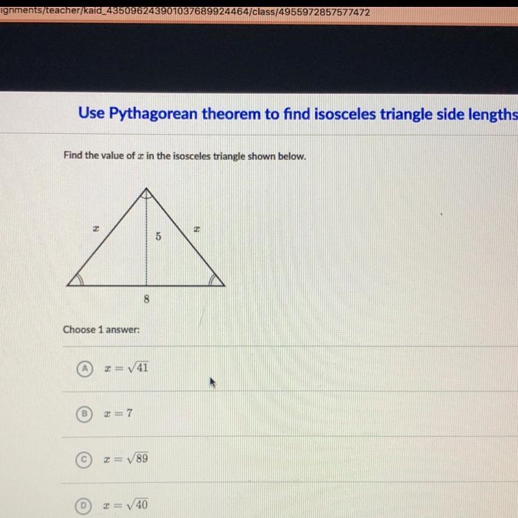 Please help find the value of x for this equation-example-1