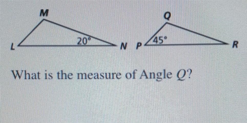 What's the measure of Angle Q?​-example-1