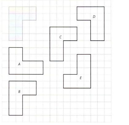 The gray figure has been transformed in different ways. Tell whether each statement-example-1