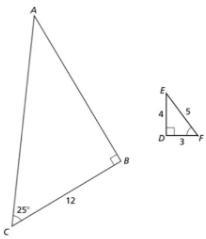 What is the scale factor from triangle DEF to triangle ABC?-example-1