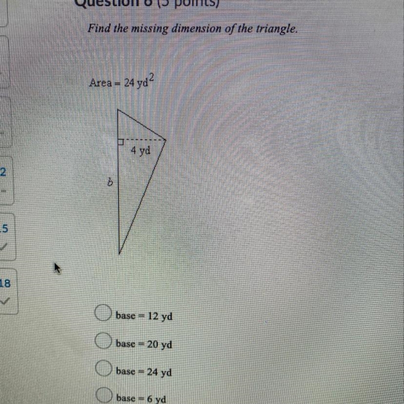 Find the dimension of the triangle-example-1