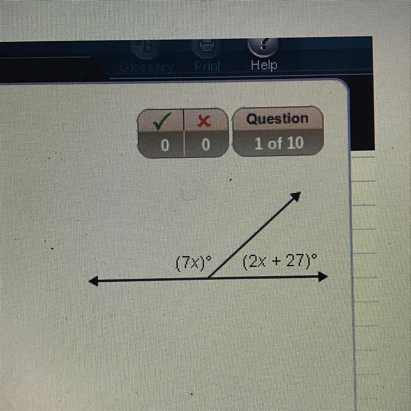 Find the value of x. A) 7 b) 17 c)49 d)61-example-1