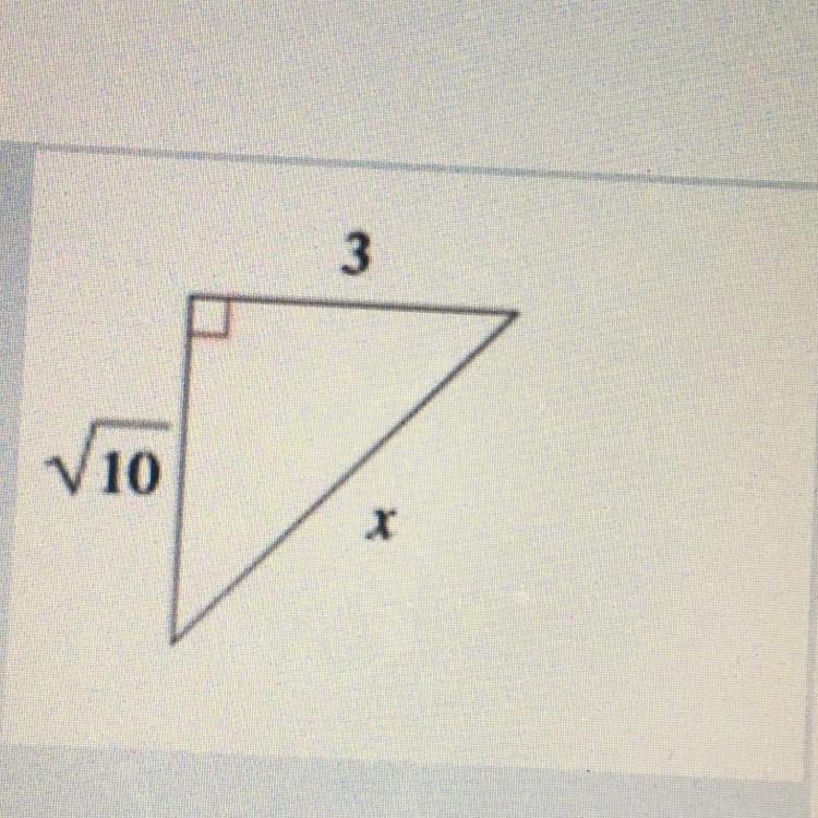 Find the missing side. Leave your answer in simplest radical form.-example-1