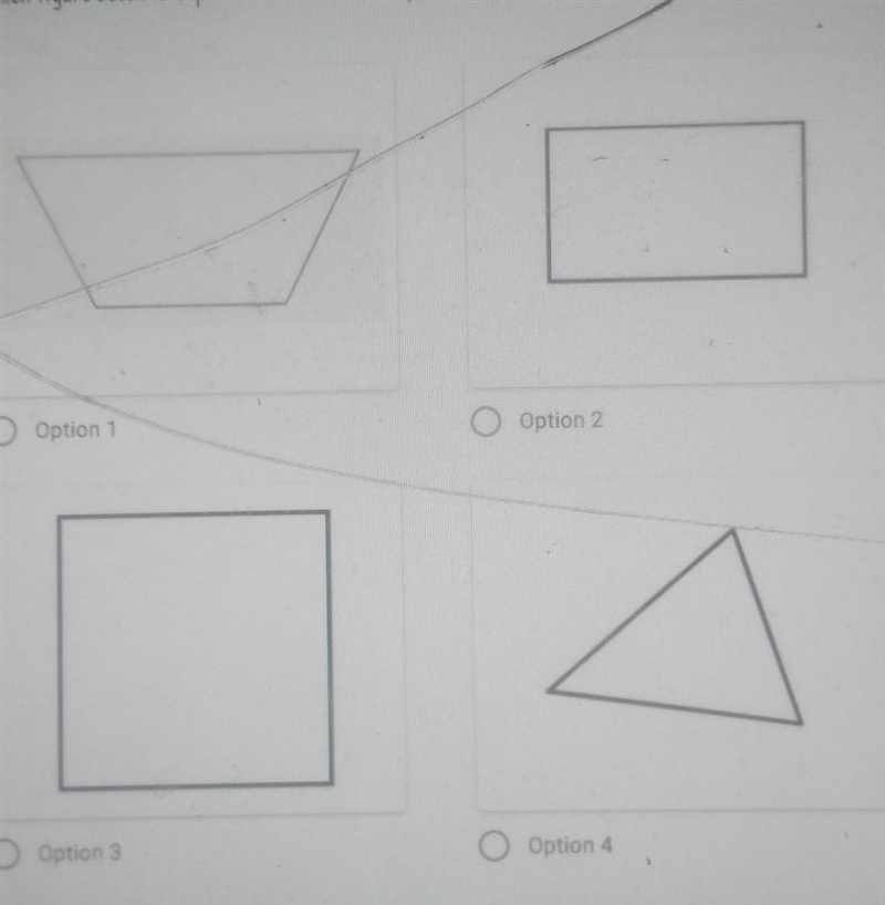 Which figure below is a quadrilateral but NOT a parallelogram?​-example-1