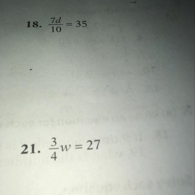 Need help for 18) 21) Solve each equation and check. Show all work please-example-1