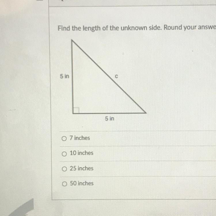 Find the length of the unknown side. Round your answer to the nearest whole number-example-1