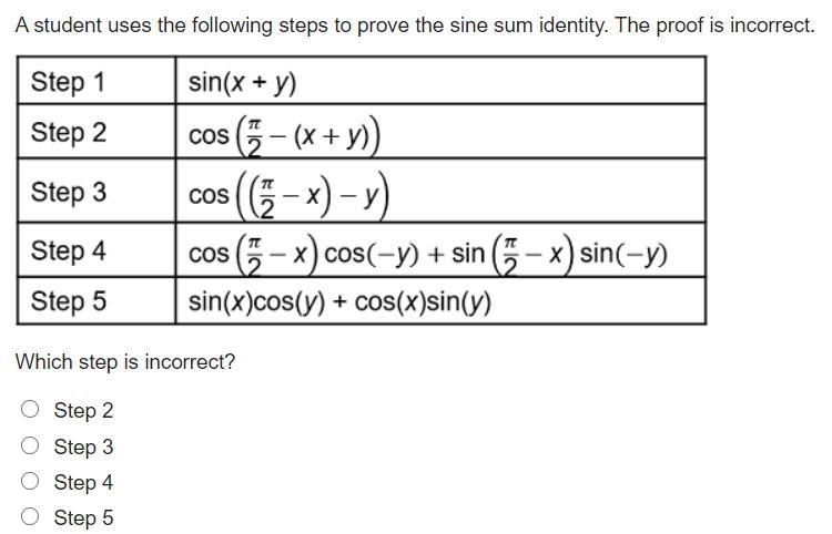 A student uses the following steps to prove the sine sum identity. The proof is incorrect-example-1