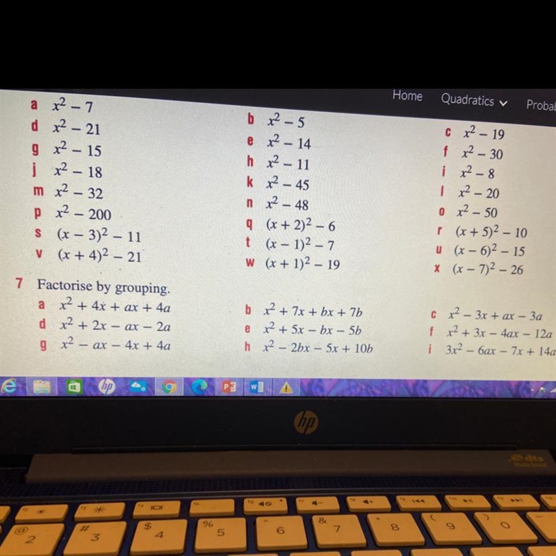 How to factorise by grouping for 7a, d and h-example-1