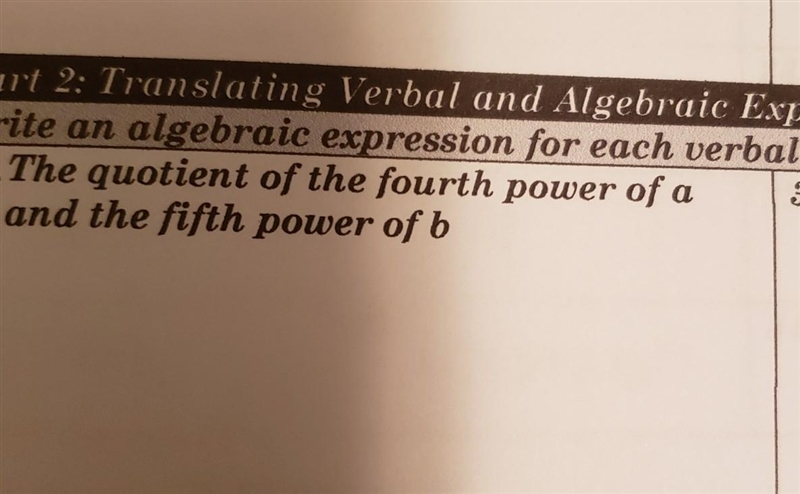 Verbal expression to algebraic expression ​-example-1