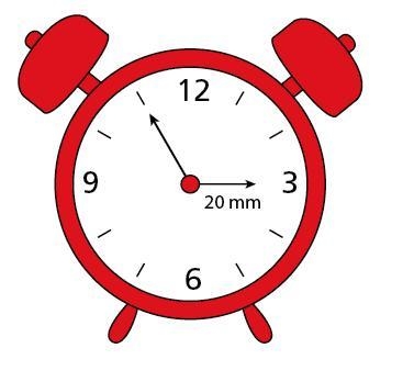 The length of the minute hand is 200% of the length of the hour hand. In 1 hour, how-example-1