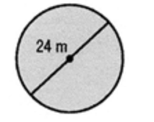 What is the area of the circle below? (Hint: you need to find the radius first) A-example-1