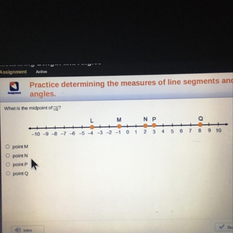 What is the midpoint of LQ?-example-1