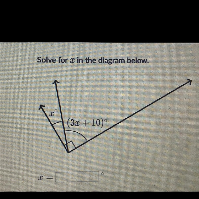 Solve for x in the diagram below. 200 (3x + 10°-example-1