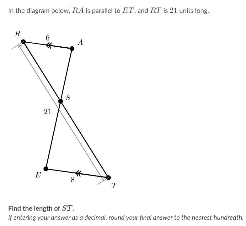 I need help with this question about similar triangles-example-1