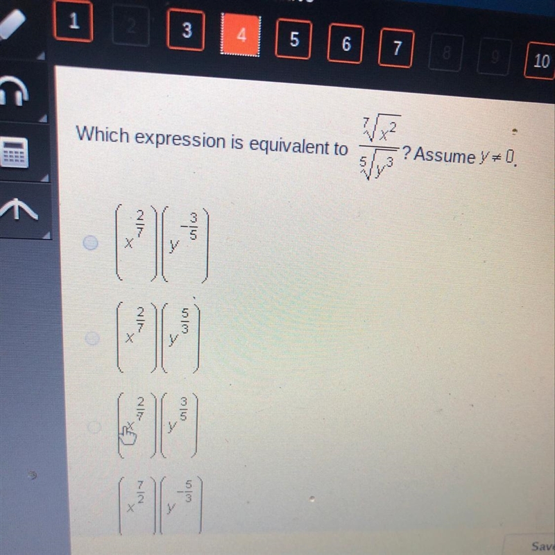 Which expression is equivalent to:-example-1