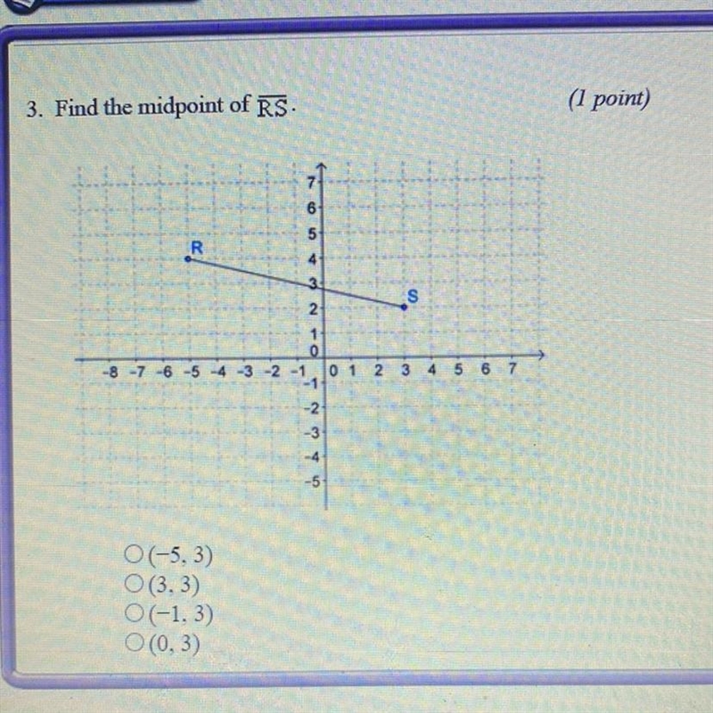 3. Find the midpoint of RS. (1 point)-example-1