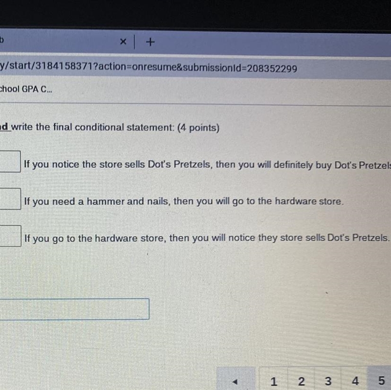 Using the life syllogism order the statements and make a final conditional statement-example-1