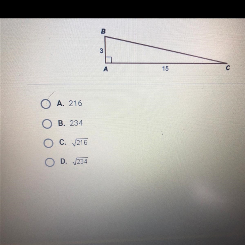 What is the length of BC in the right triangle below?-example-1