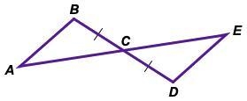 Which of the following choices must be true in order for ΔABC ≅ ΔEDC by the AAS congruency-example-1