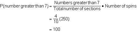 Mariah has a spinner that has 10 equal sections, each containing a different number-example-1