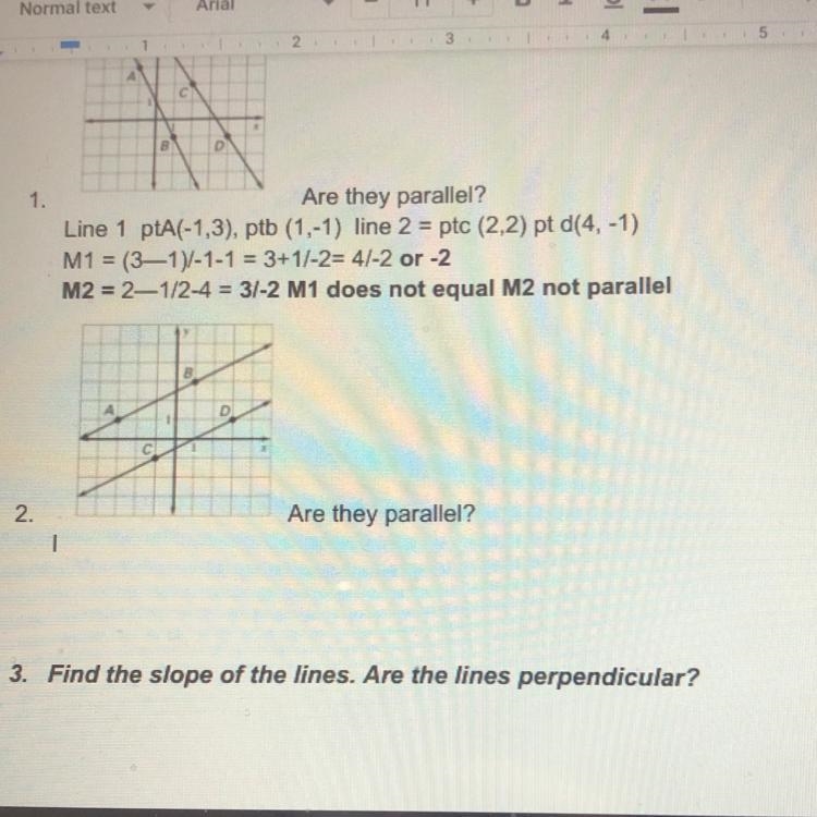 Are they parallel? Please answer like the one on the top, I’m trying to get my geography-example-1