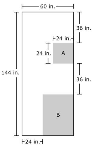 A metal shop is cutting a rectangular piece of sheet metal with a width of 60 inches-example-1