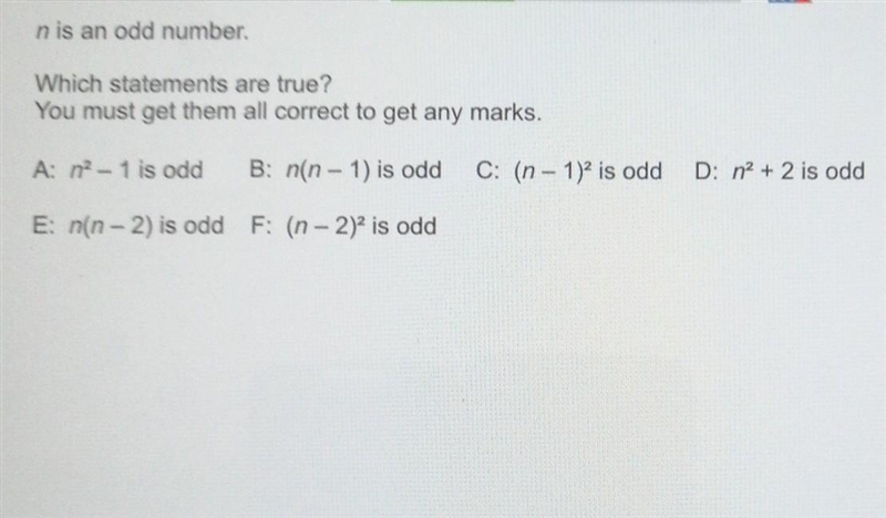 Which statements are true? (look at picture)​-example-1