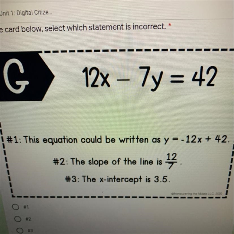 Which card is incorrect and why? A.1 B.2 C.3-example-1