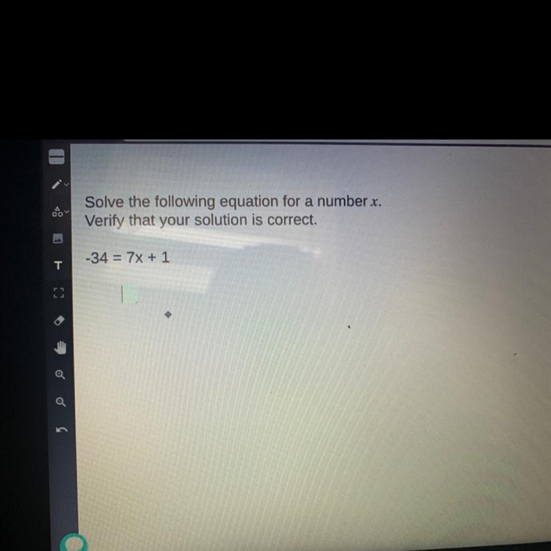 Solve the following equation for a number x. Verify that your solution is correct-example-1